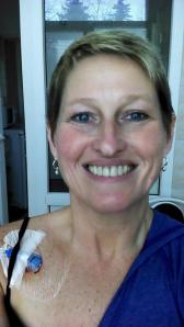 My Hickman line. I did it!!  Whew!!