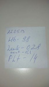 - Hemoglobin - Leukocytes - Platelets