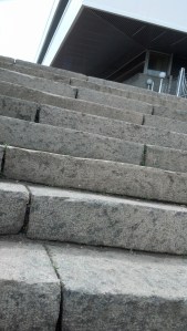 Me sitting at the base of the steps!